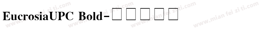 EucrosiaUPC Bold字体转换